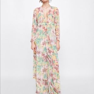 Zara sheer long kimono shirt